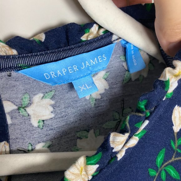 Draper James Blue Floral Midi Dress - Picture 5 of 11